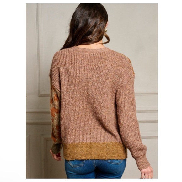 NWT Open Front Cheetah Print Colorblock Cardigan - Picture 3 of 4